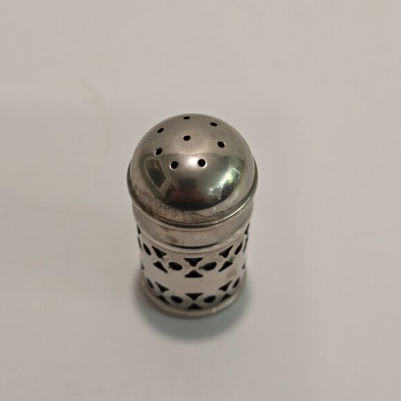 APEX - Vintage EPNS Cobalt Glass Insert Salt Shaker, Single - Picture 2 of 6